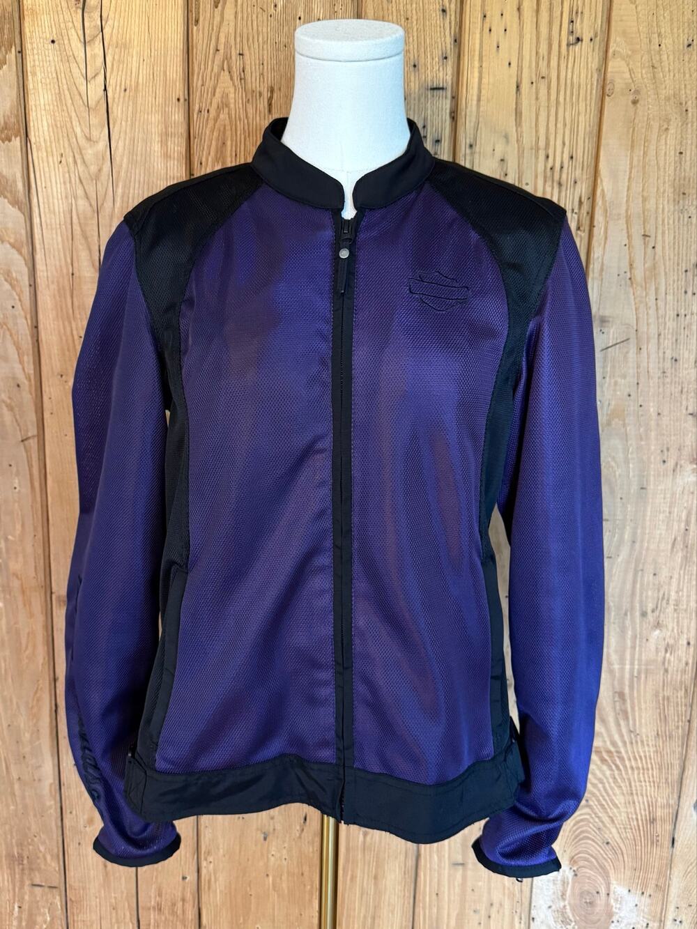 Harley-Davidson Women’s Mesh Motorcycle Riding Jacket Purple Black Medium